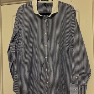 Ralph Lauren Navy and White Striped Blouse